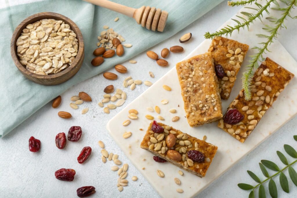 Healthier alternatives to peanut brittle, including nut bars and seed-based brittle.